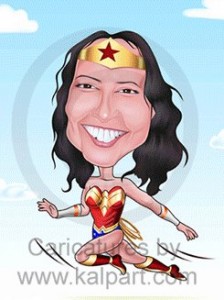 Super woman caricature