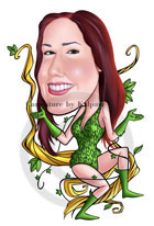 www.kalpart.com Poison Ivy caricature - illustration