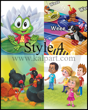 www.kalpart.com Book-Illustration-Children-Kids-frog-hen-puppy